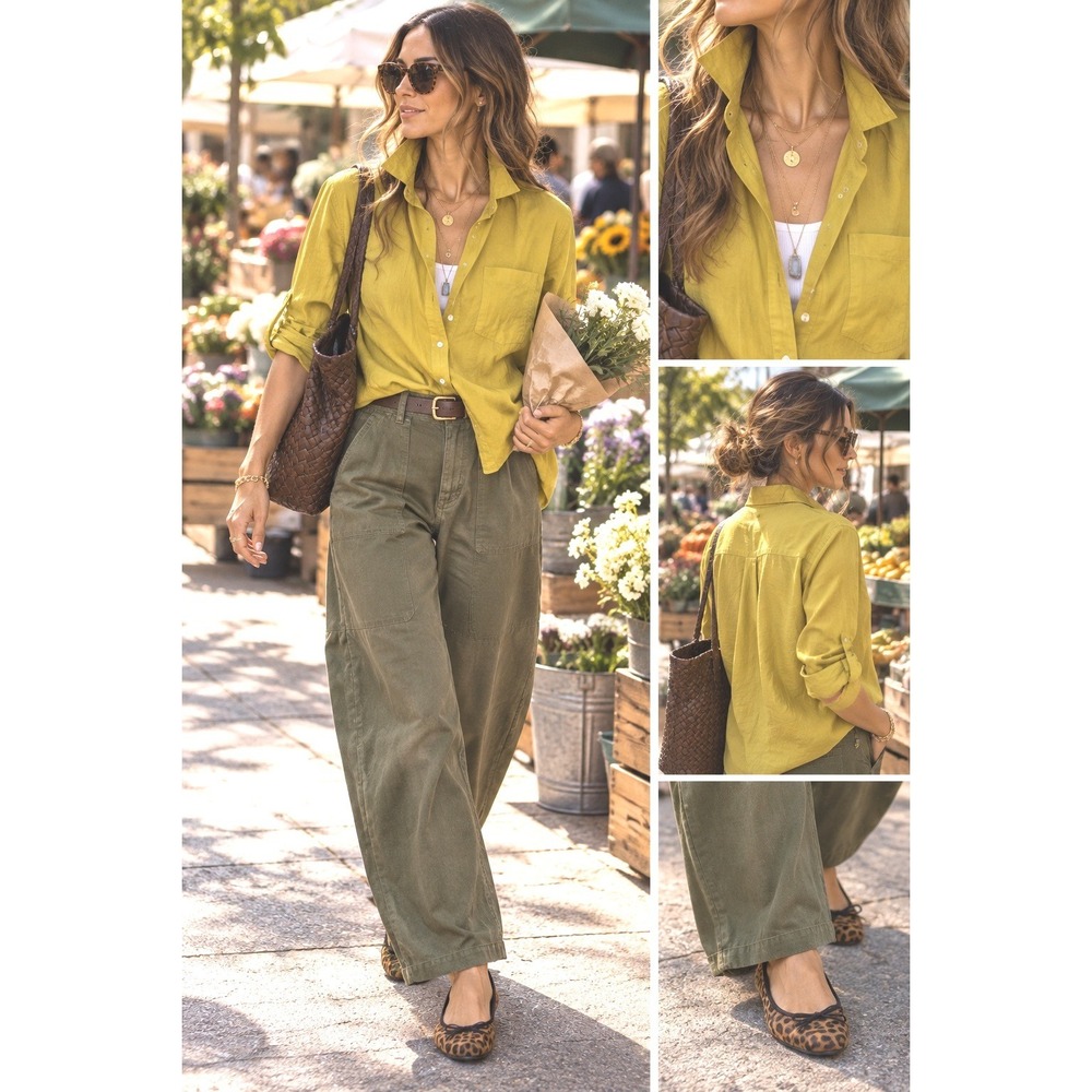 J. Jill silk trending fall color chartreuse chic parisian layering med bright ec